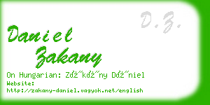 daniel zakany business card